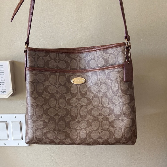 Coach Brown Signature Shoulder Bag